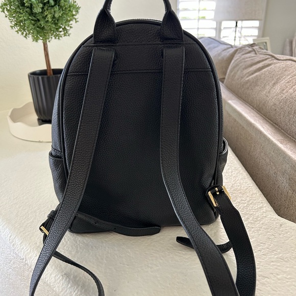 Michael Kors Black Backpack with Gold-Tone Hardware